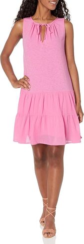 Velvet by Graham & Spencer Women's Diem Cotton Slub Mix Drop Waist Dress in Saudi Arabia
