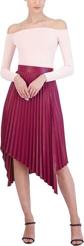 سترة BCBGMAXAZRIA نسائية مضلعة مكشوفة الكتف وأكمام طويلة ورقبة منحوتة in Saudi Arabia