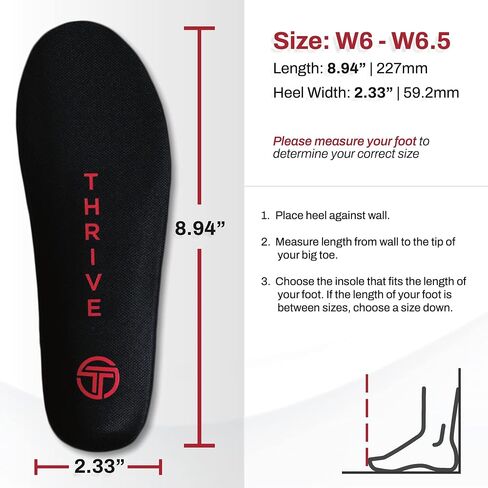 نعال داخلية من Thrive Orthopedics Carbon FLX Performance، نعال داخلية خفيفة الوزن شبه صلبة لدعم إضافي، آلام القدم، التهاب المفاصل وتخفيف إبهام القدم الصلبة - زوج (الولايات المتحدة W12-12.5/M11-11.5) in Saudi Arabia