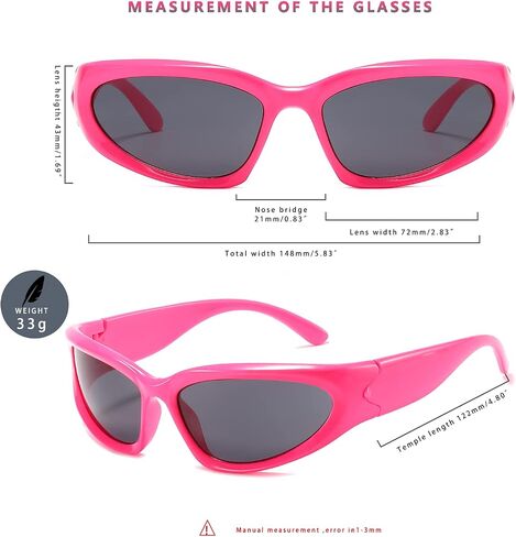 LASPOR Wrap Around Sport Sunglasses for Women Men Sport Shades Glasses Y2K Sunglasses in Saudi Arabia