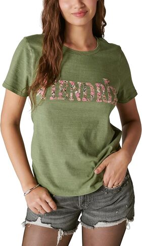 Lucky Brand Women's Hendrix Floral Classic Crew Tee in Saudi Arabia