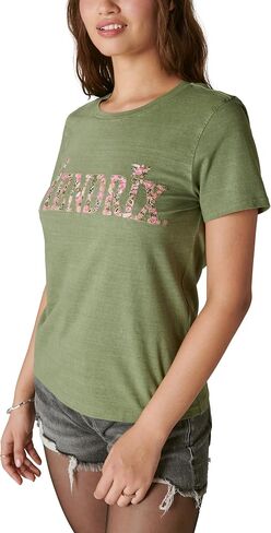 Lucky Brand Women's Hendrix Floral Classic Crew Tee in Saudi Arabia