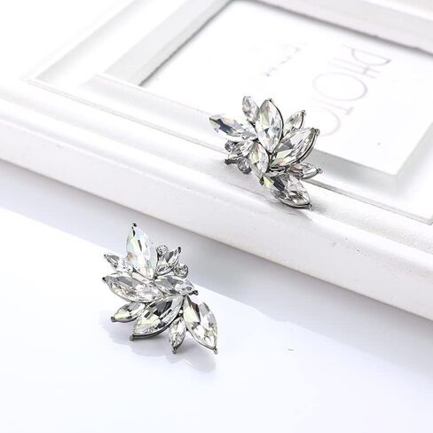 Vintage Rhinestone Statement Earrings Colorful Crystal Cluster Drop Dangle Earrings for Women Girls Costume Party Wedding Jewelry in Saudi Arabia