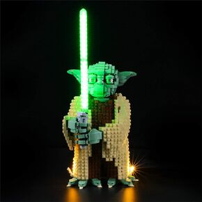 مجموعة مصابيح LIGHTAILING لـ (نموذج مكعبات بناء Yoda - مجموعة إضاءة LED متوافقة مع Lego 75255 (غير متضمنة النموذج)