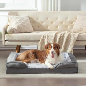 FURTIME Orthopedic Bed for Large Dogs, XL Washable Dog Beds Large Sized Dog, Comfy Supportive Foam Pet Couch Bed with Removable Washable Cover, Waterproof Extra Large Sofa Bed Foam and Nonskid Bottom