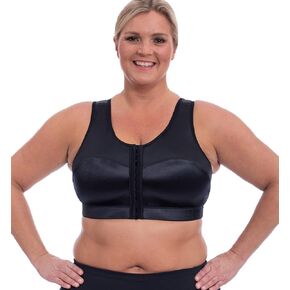 ENELL Women's Full Coverage High Impact Sports Bra (100),7,Black