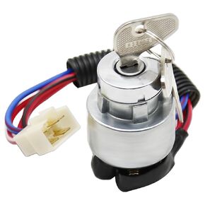 Ignition Key Switch, Replacement for Kubota Tractor L2501 L2600 L2800 L3000 L3200 L3400 L3700 L3800 L4300 L4400 MX4700 MX5000 MX5100, TC020-31820 TC020-31822