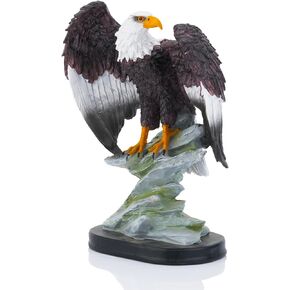 Bald Eagle Statue Table Decor, Eagle Scout Gifts, U.S. Citizen Gifts, Symbol of Freedom Bird Realism Decorations for Home(Bald Eagle Statue Realism)