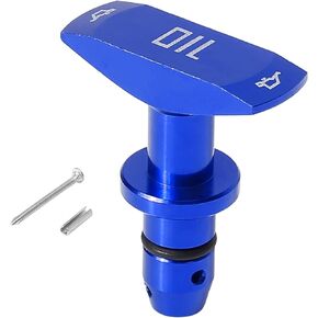 X AUTOHAUX Car Oil Dipstick Pull Handle Aluminum Alloy 5mm for Ford for Mustang GT V8 GT500 1999-2011 Blue