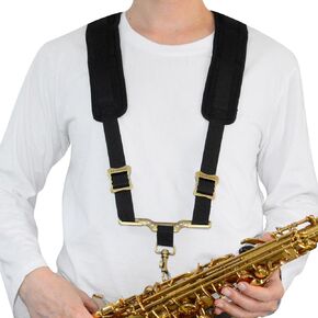 adorence Saxophone Harness Strap with Velcro Attachment: Comfort, Support, and Stability for Baritone, Tenor, Alto, and Bari Sax - H10