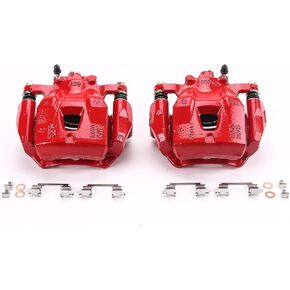 Power Stop Front S1974 Pair of High-Temp Red Powder Coated Calipers