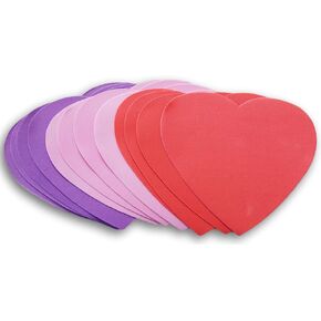 Soft Heart Shapes Foam 12 Pc Cutouts - 8 Inches - Classroom Pack Valentine’s Day Crafts