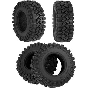 RC 1.2in Tires Rubber TiresFetal ski for 1/18 TRX4M;1/24 SCX24 FCX24 AX24 FCX18 RC Crawler Car,RC 1.2 Tires Soft Sticky Rubber Tires(Black-A)