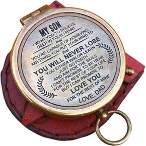 Personalized Brass Compass My Son, Engravable Love Dad Compass, Father to Son Compass Nautical Gift for Son from Dad, Confirmation Gifts, Baptism Gifts, Best Easter