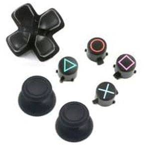 for Snoy Dualshock 4 Playstation 4 PS4 Controller Replacement Full Set ABXY X D-pad Buttons Joystick ThumbStick Grip Caps