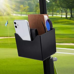KEMIMOTO Cup Holder, Storage Organizer Caddy for Forklifts, Tractors, Trucks, Lawn Mowers, Skid Steers, Buses, Treadmills, Golf Cart Accessories, Black