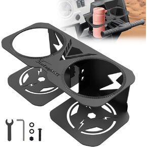 StarknightMT RZR Cup Holder, RZR Passenger Grab Handle Drink Cup Holder Aluminum Fits 18-40oz Cups Compatible With Polaris RZR 1000 XP/RZR 900/ RZR 800/ XP Turbo RZR accessories