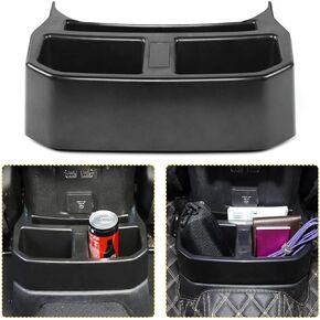 JeCar Rear Cup Holder Floor Console Mounted Drink Holder Rear Seat Storage Organizer Interior Accessories Compatible with Jeep Wrangler 2018-2023 JL Unlimited