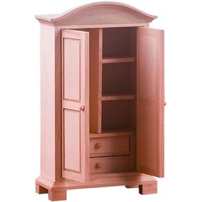 Milisten Mini Wardrobe Ornaments 1:12 Cabinet Decoration for Home Vintage Wardrobe Miniture House Furniture Home Décor Miniature Decoraciones para Salas De Casa Wood Doll Old Fashioned