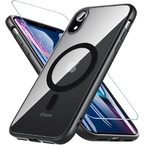for Motorola Moto G Power 5G 2025 Case Magnetic, G Power 2025 Phone Case with Screen Protector [Compatible with MagSafe], Matte Back Slim Shockproof Protective Case for Moto G Power 2025, Black