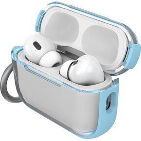 OtterBox - AirPods Pro Case, 2nd Generation - Clear Protective Case with Carabiners, Wireless Charging Compatible (Prestige)
