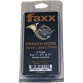 Faxx French Horn Lever Pads, Large Size, Set of 3 - Preformed soft pads to keep your fingers from slipping.
