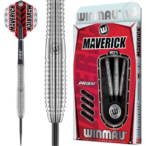 Winmau Maverick 23 Gram Professional Steeltip Tungsten Darts Set with Flights and Stems (Shafts)