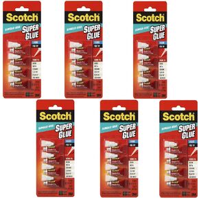 Scotch Super Glue Liquid, .07 Ounces (AD114), 6 PACK