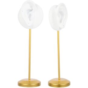 SEWACC Vanity Decor 2pcs Ear Shaped Earring Display Stand Earring Holder Ear Clip Stud Earring Display Stand for Photography Jewelry Props Show Closet Retail Store Display Dresser Decor