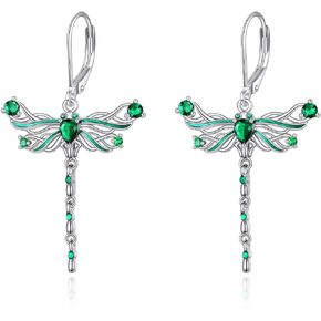 Scorpion/Dragonfly/Fox/Cat/Owl/Phoenix/Mouse Earrings for Women Sterling Silver Gemstone Dangle Earrings Animal Jewelry Christmas Gifts for Girls
