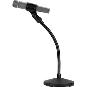 Geekria for Creators Gooseneck Tabletop Microphone Stand with Flexible Arm, Adjustable Desk Mic Holder with Weighted Base, Compatible with Shure SM57, SM58, SM48, Sennheiser E 835, E825-S, E 845
