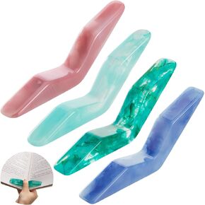 4 Pcs Book Page Holder Thumb Finger Holders for Bed Reading Colored Book Accessories for Bookworms & Lovers Gifts(Fresh Color)