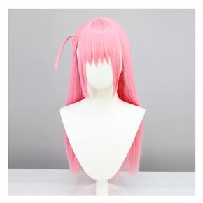 Bocchi The Rock Cos Wig Goto Kazuri Doppochi Cosplay Side Braid Light Pink Long Hair (Bocchi)