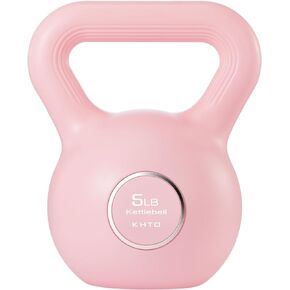 KHTO Kettlebells Fitness Exercise-Pink Strength Training Kettlebell Sets,Dumbbell Weights for Home Gym Equipment