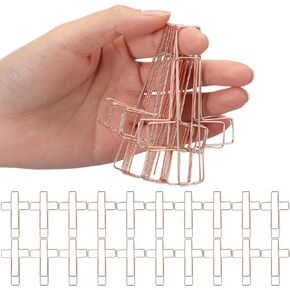 50 Pcs Large Cross Paper Clips Jumbo Funny Cute Paperclips Bookmarks Stationary Clips Marking Paper Clamps Journaling Bible Study Supplies Accessories for Office (Rose Gold,Electroplate)