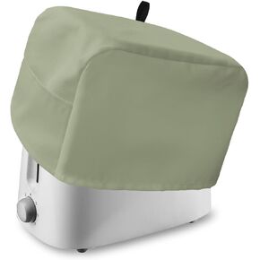 Toaster Cover 2 Slice, Soild Color Sage Green Bread Maker Cover Toaster Dust Cover with Pockets, Dust-Proof Cover for Kitchen Small Appliance 12x7.5x8in