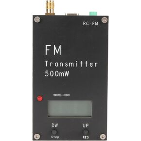 Digital FM Transmitter Module, 2000M 500mW FM Stereo Transmitter with LCD Screen, Stereo Sound, 3.5mm Connector, USB C Port, for Small FM Radio Station
