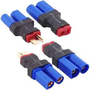 Yowoo 2 Pairs EC5 to T-Plug Male Female RC Connector Adapter for RC Lipo Battery Toy