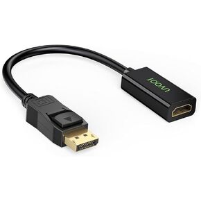 محول DisplayPort إلى HDMI، محول Display Port DP إلى HDMI (ذكر إلى أنثى) 1080P متوافق مع شاشة الكمبيوتر المحمول HDTV والمزيد in Kuwait