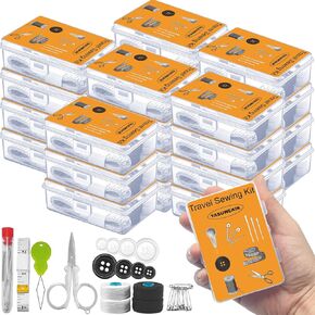 Mini Travel Sewing Kits Bulk Small Emergency Sewing Kits Outdoor Survival Military Sewing Kits with Case for Wedding Operation Christmas Shoebox Stocking Stuffer Gift