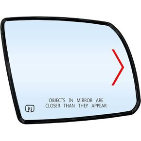 Driver Left Side Heated Mirror Glass with Turn Signal Marker Light Replacement for 2008-2017 Toyota Sequoia, 2007-2021 Toyota Tundra Mirrors - Side View Heated Convex Mirror Glass with Rear Holder