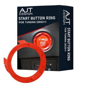 AJT DESIGN Start Button Ring for Tundra 2022+ | Black Start/Stop Button Ring for Chrome Delete | Impact-Resistant Injection-Molded Plastic Push Button Ring | Made in USA