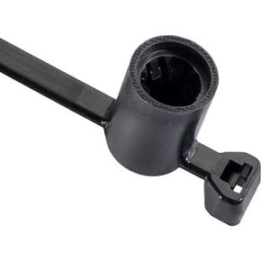 25 Cable Ties with Stud Mount 6"