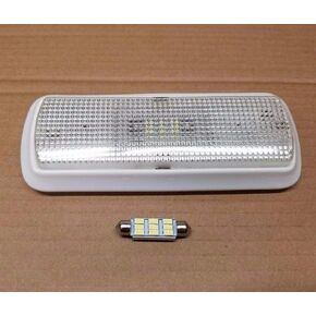 Hard Top Complete Clear Dome Light Assembly, Cover Lens & LED Bulb for Jeep Wrangler TJ, YJ, CJ7