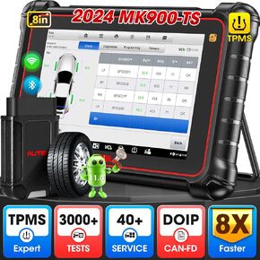 Autel MaxiCOM MK900-TS, 2024 MK900TS Up of MS906TS MK808S-TS MX808S-TS, Superior TPMS Function, 3000+ Active Test, 40+ Service, OE Full Diagnose, Global Ver. of MX900TS, WiFi Print, 11.0 Android, FCA