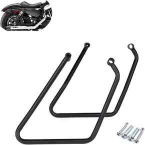 Motorcycle Saddlebag Support Brackets Fits for 2004-2016 Harley Davidson Sportster XL883 XL1200, (Black)