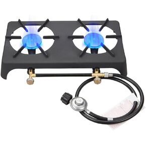 Vivicreate 20000 BTU Propane Garden Hiking Camp Camping Outdoor Stove cooker withCSA listed Regulator and gas hose (2) in Kuwait