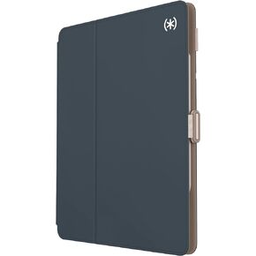 Speck Case for iPad Pro 6th Generation 12.9 Inch - Drop & Camera Protection, Slim Multi Range Stand, Apple Pencil Holder - Black/Black/White