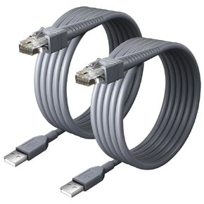 (2PCS) 2m/6.5ft Scanner Charger Cable for Symbol/Motorola/Zebra DS8108 Scanner Cable LS2208 LS4278 LS3478 LS3578 DS2208 DS3408 DS6878 DS9808 DS4208 DS9208 DS8178 DS9308 DS9908 STB4278 LI4278 USB Cable