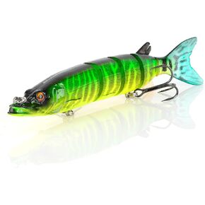 Savage Gear 3D Hard Pike Fishing Bait, 4 2/5 oz, Firetiger, Realistic Contours, Colors & Movement, Durable Construction, Heavy-Duty Treble Hooks, Thru-Wired Design